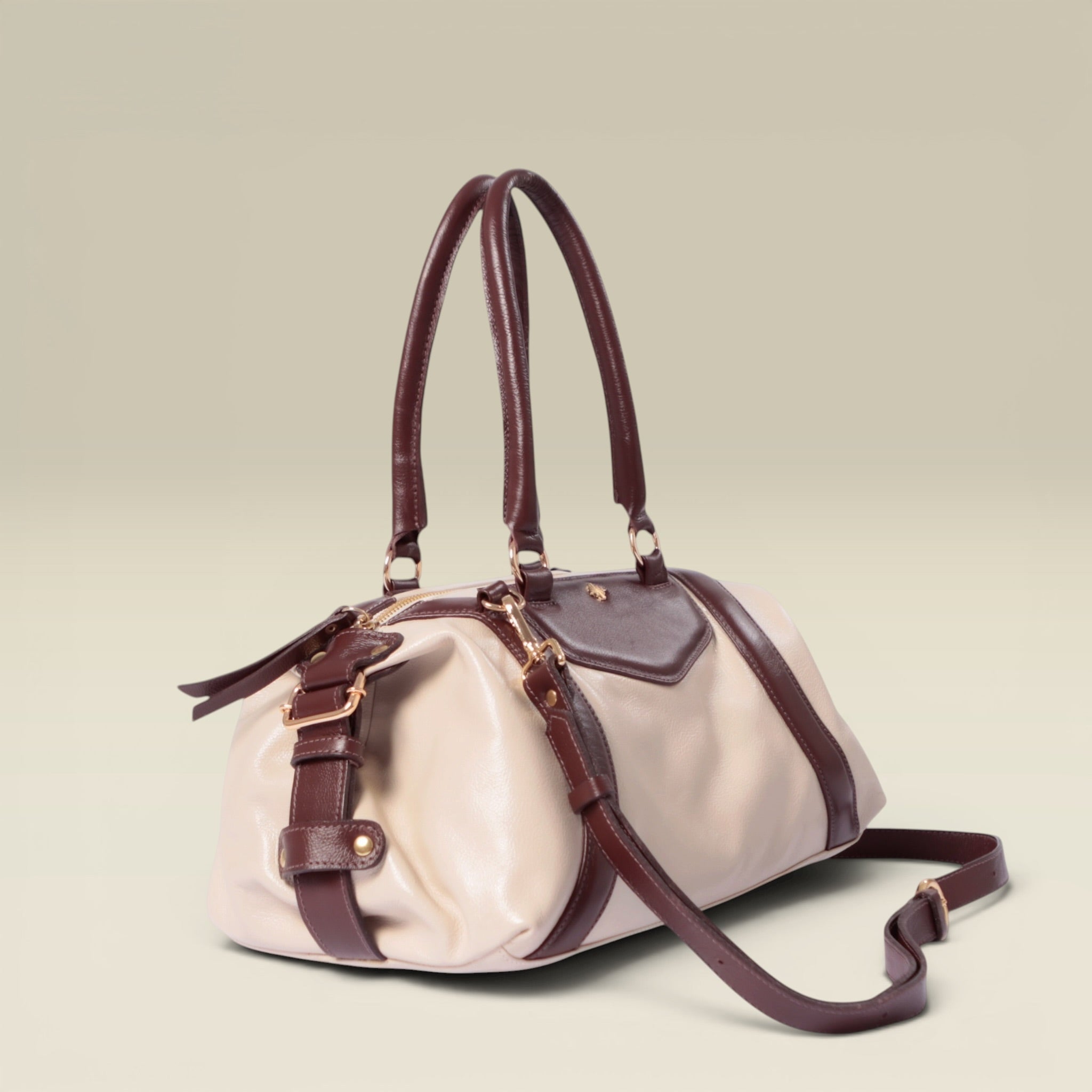 Bolsa Luiza- Off White & Café