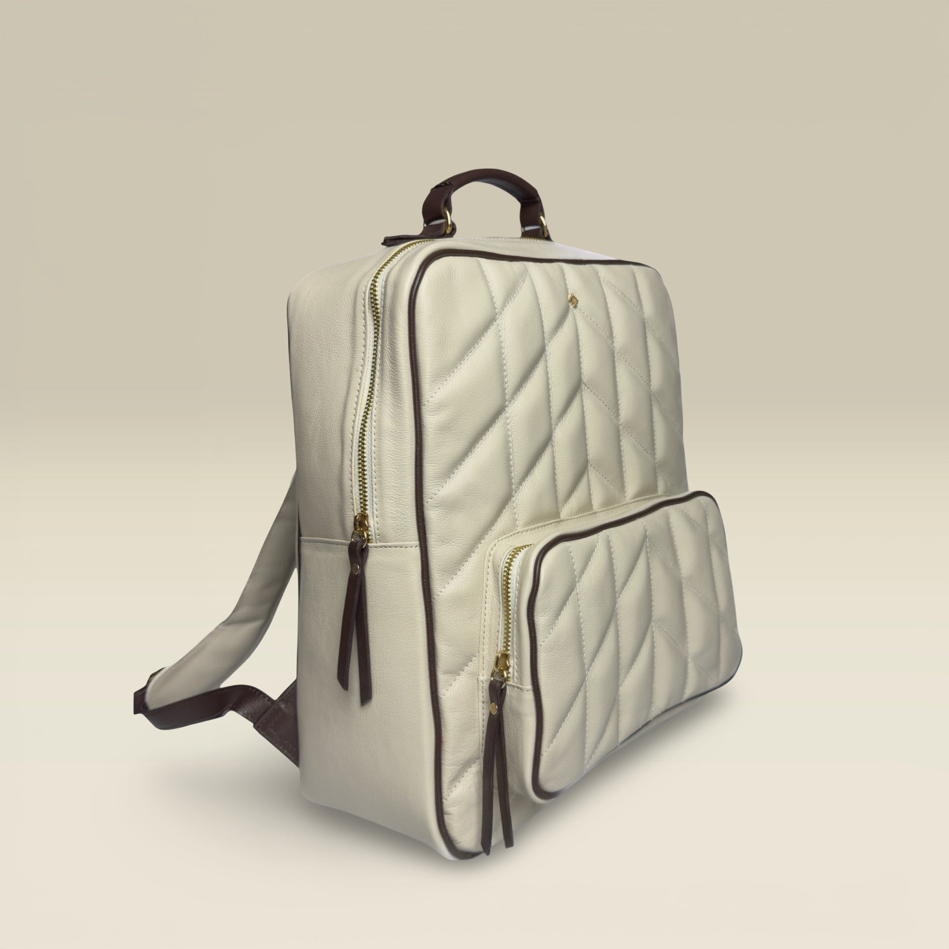 Mochila Vic - Off White & Café