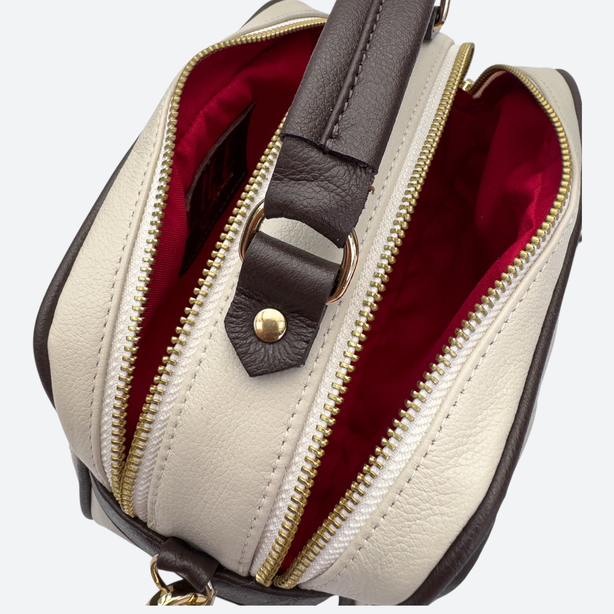 Bolsa Sara P - Off White & Café