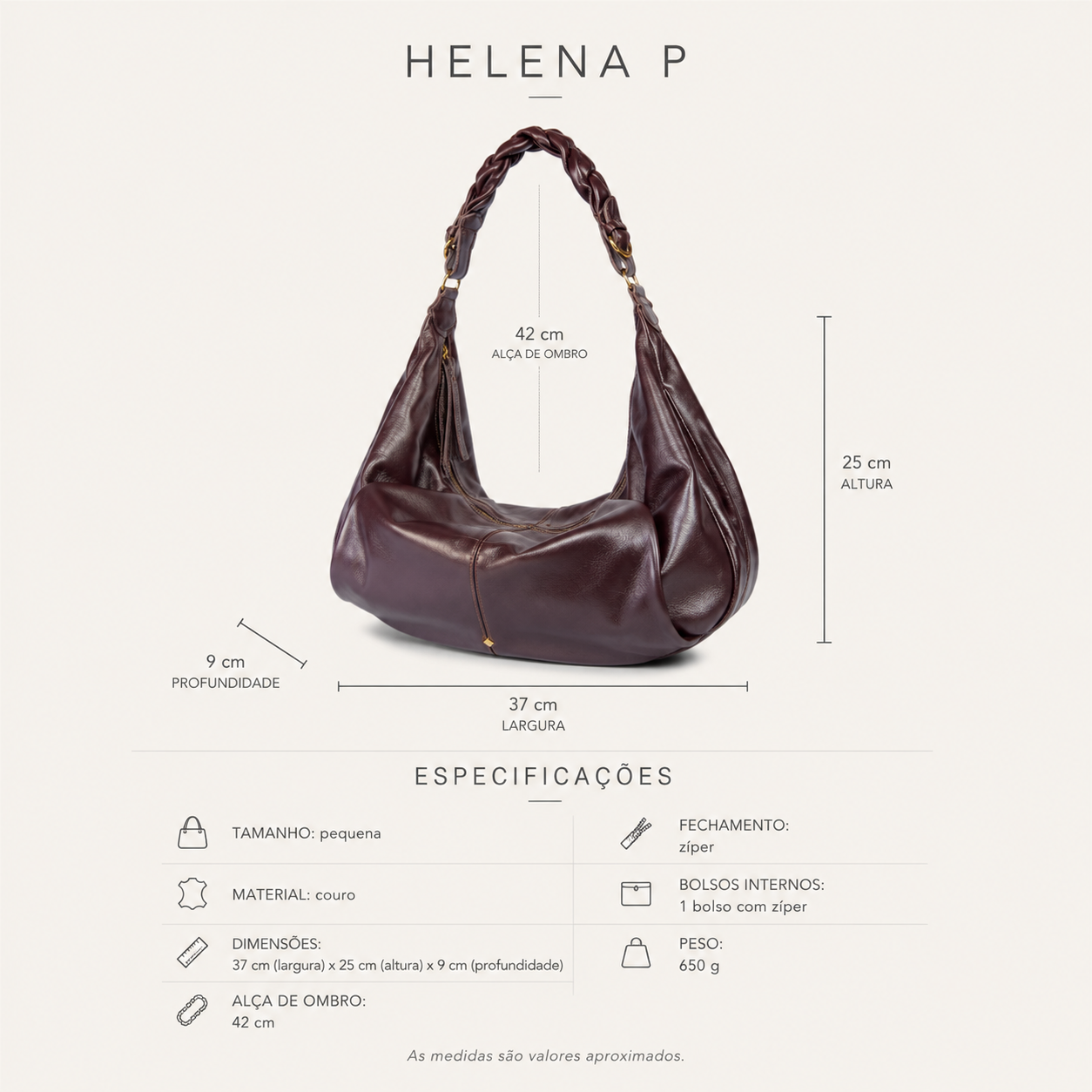 Bolsa Helena M- Vermelha carmim