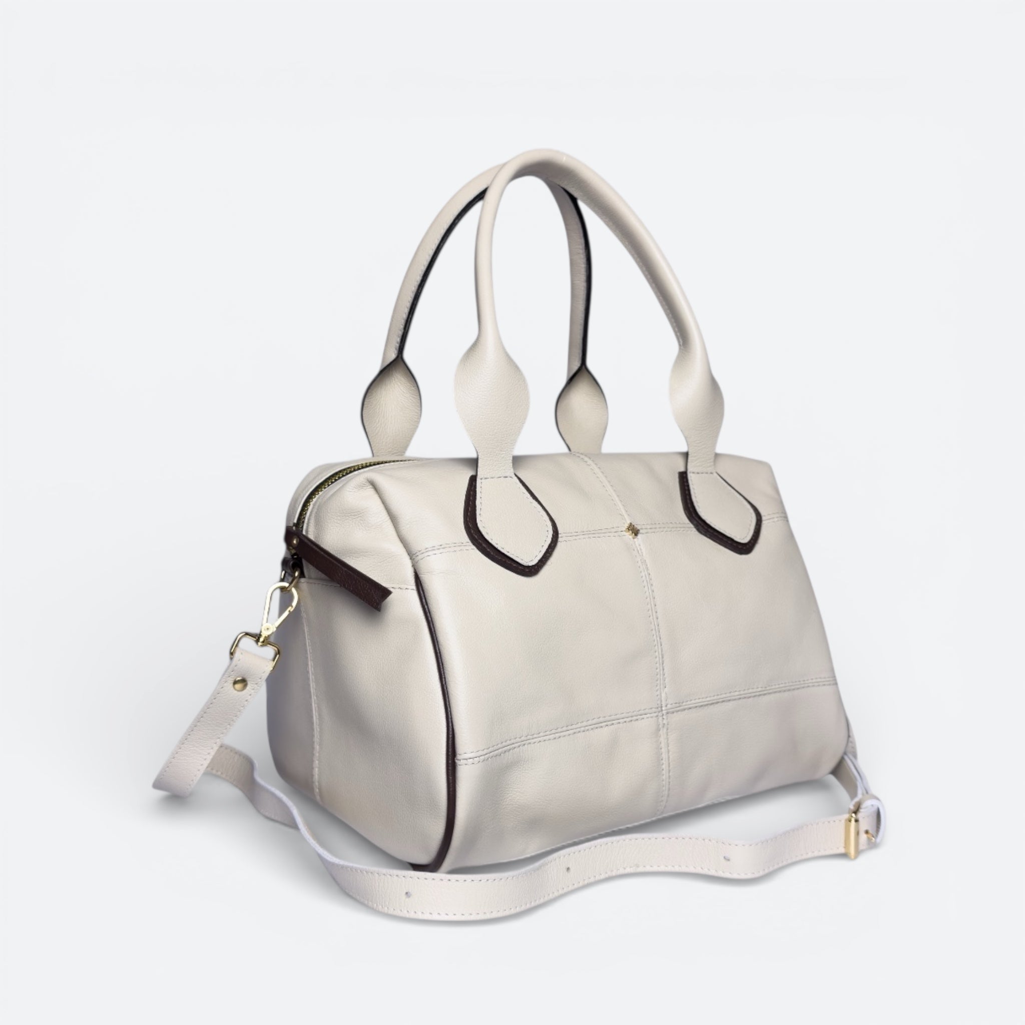 Bolsa Leticia - Off White & Café