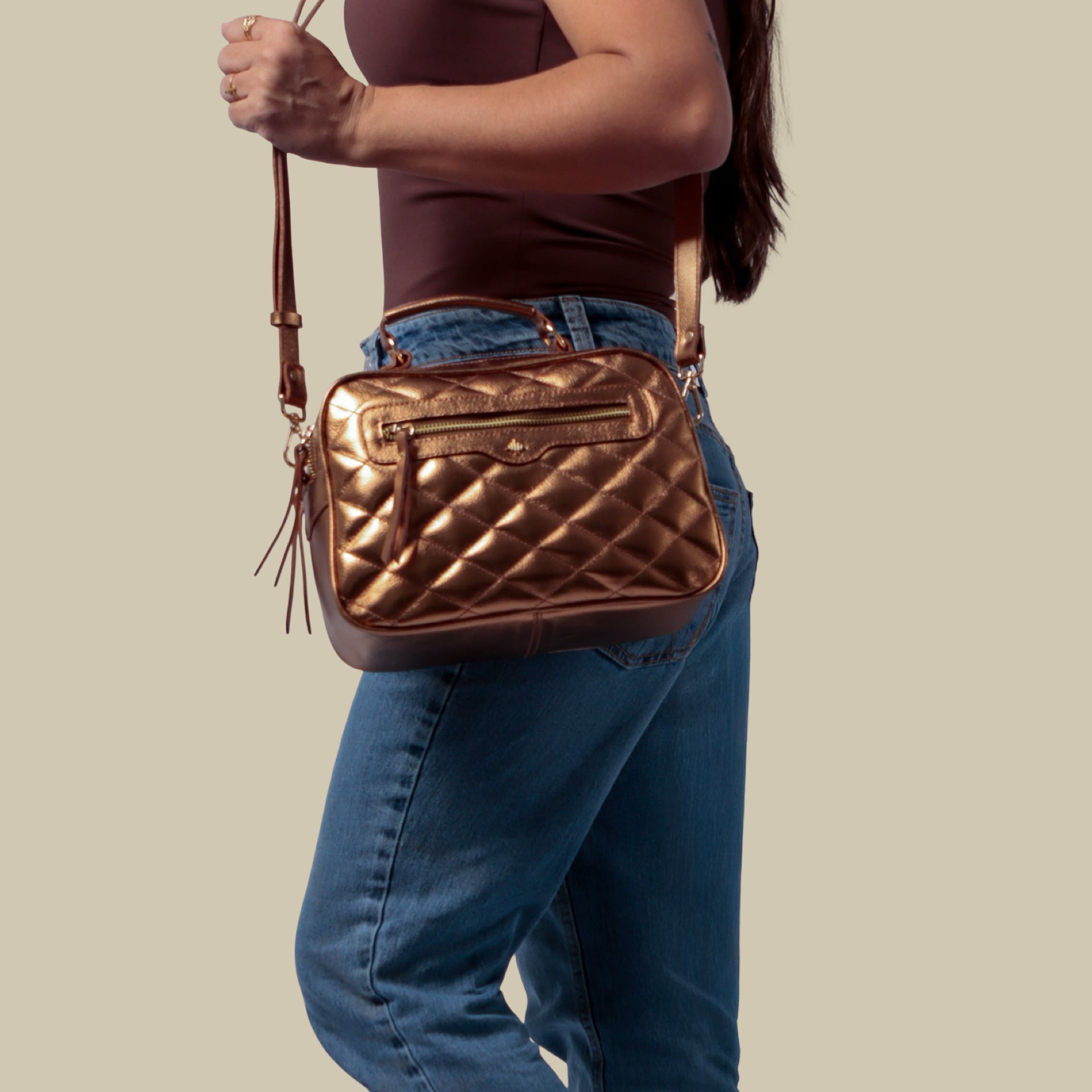 Bolsa Sara G - Bronze