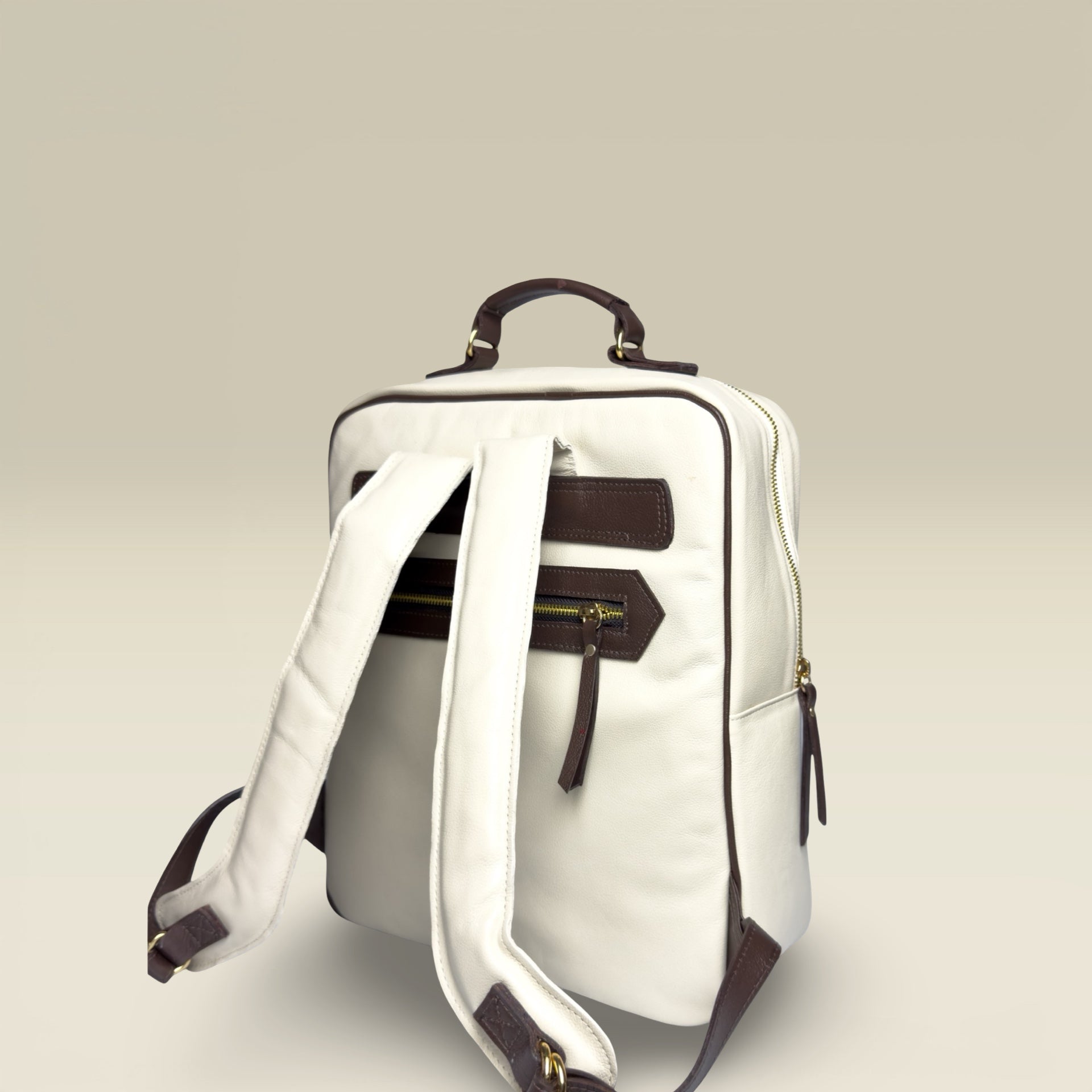 Mochila Vic - Off White & Café
