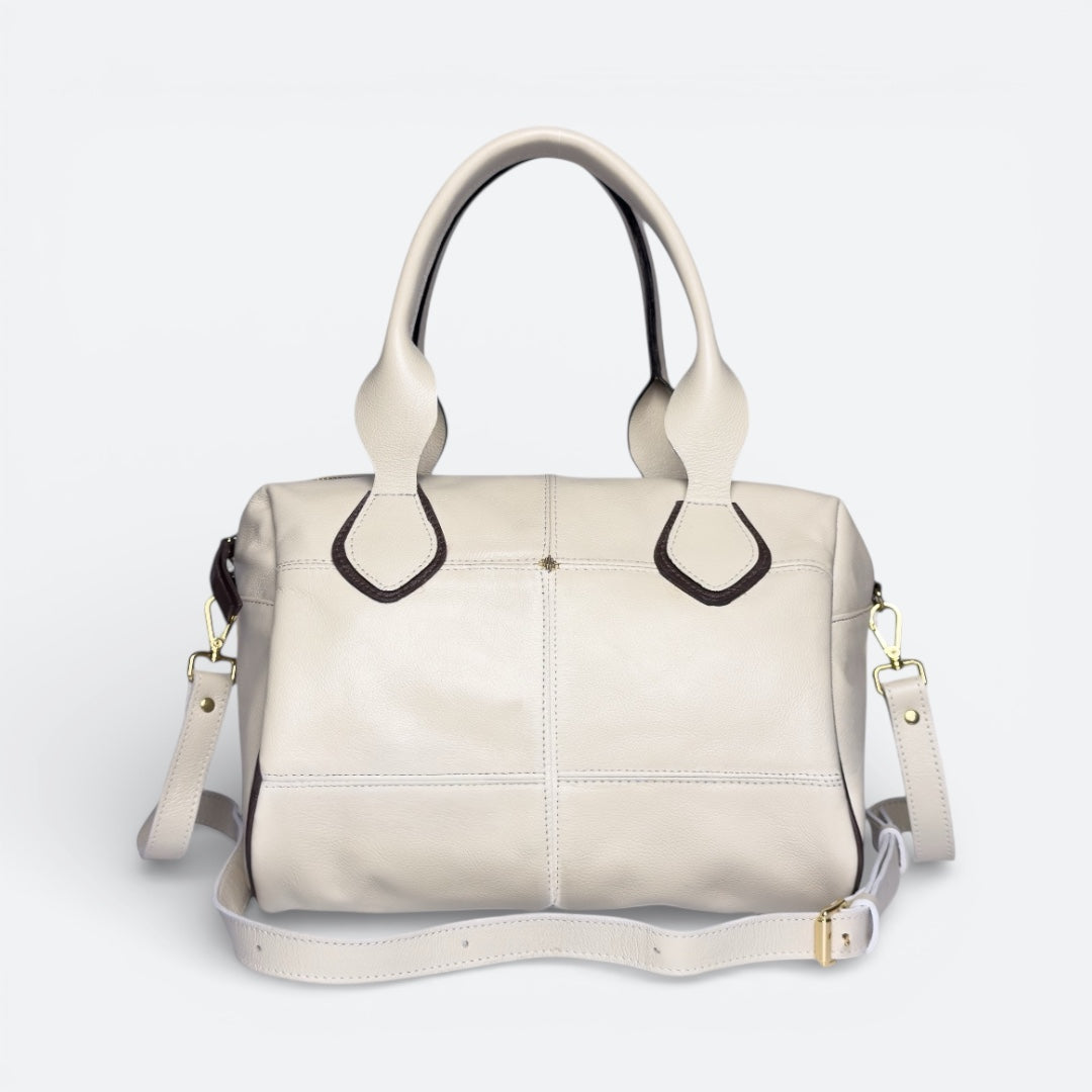 Bolsa Leticia - Off White & Café