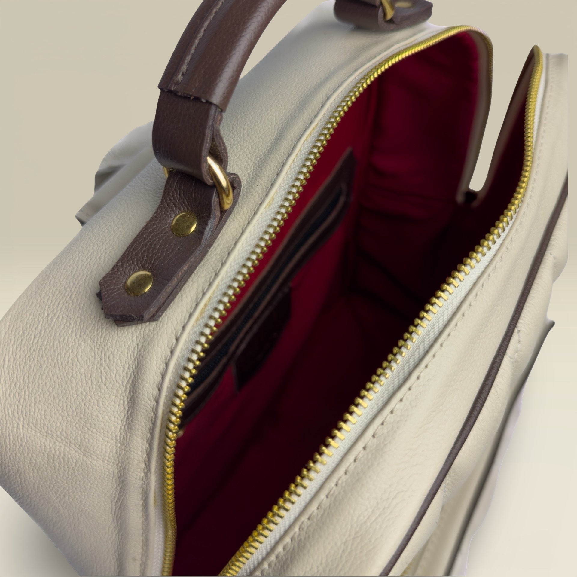 Mochila Vic - Off White & Café