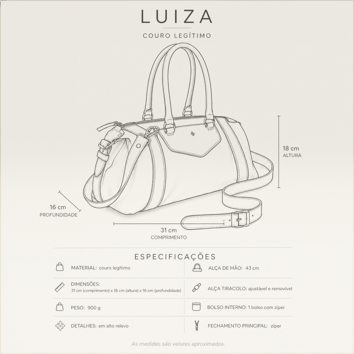 Bolsa Luiza - Vermelho Cereja