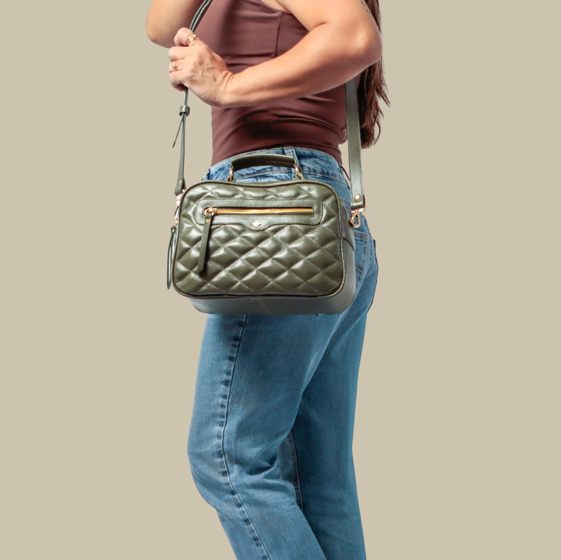 Bolsa Sara G -  Verde Militar