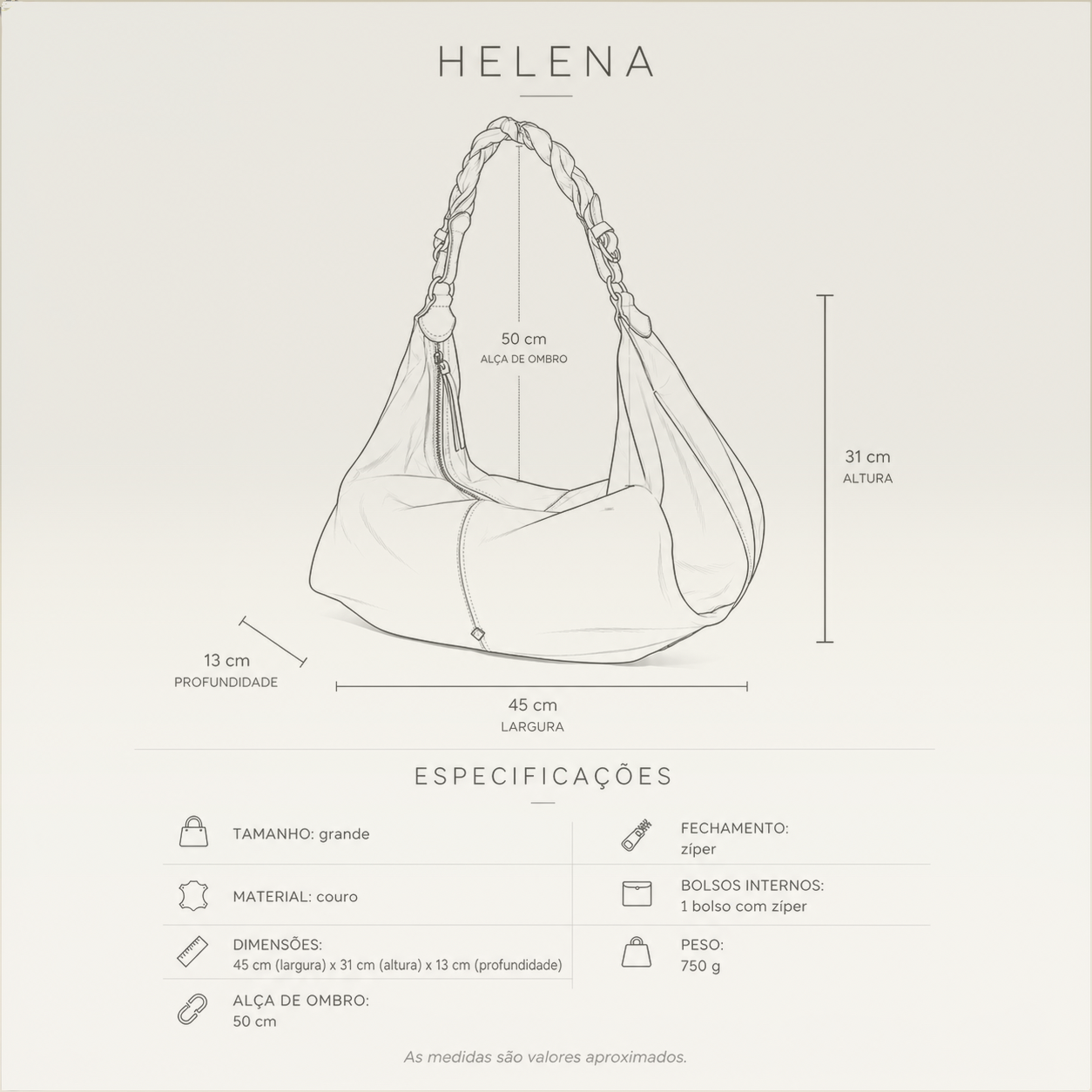 Bolsa Helena - Verde Musgo