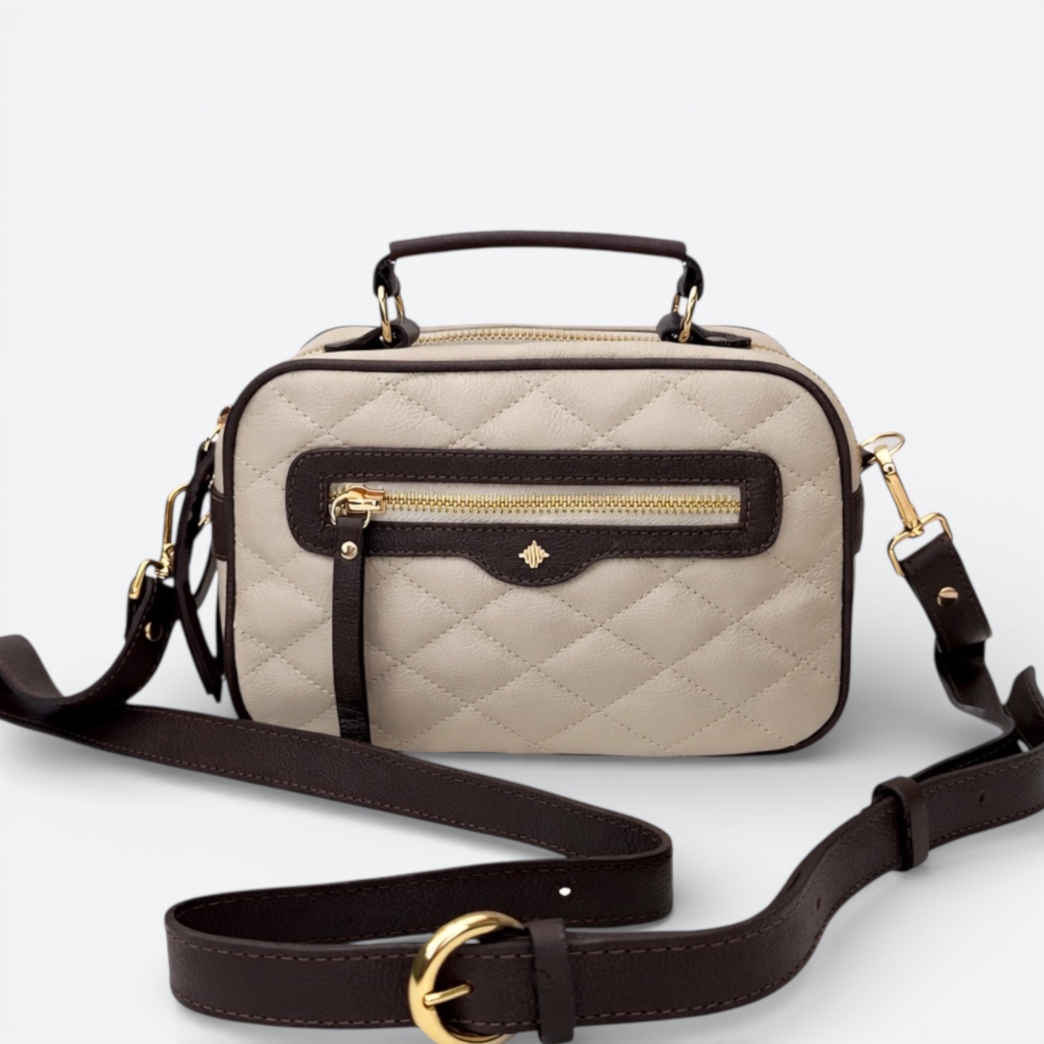 Bolsa Sara P - Off White & Café