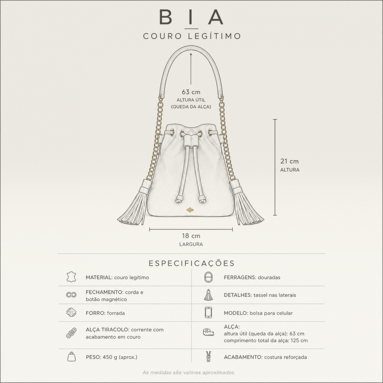 Bolsa Porta Celular Bia- Preta