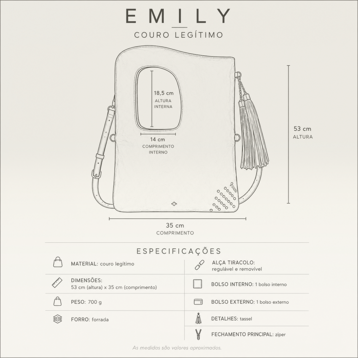 Bolsa Emily - Café